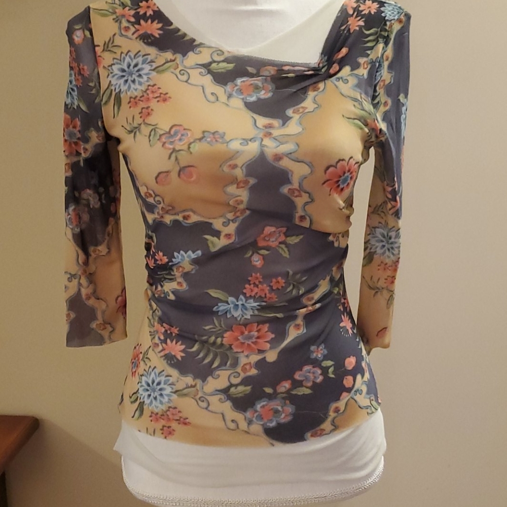 Sheer "layered look" top